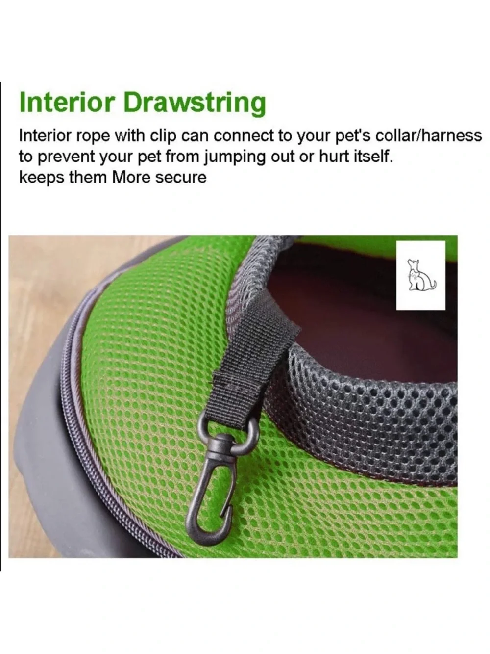 Pet Front Carrier Backpack Sling - Green